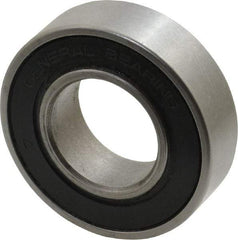 Value Collection - 1" Bore Diam, 2" OD, Double Seal Unground Retainer Type Radial Ball Bearing - 9/16" Wide, 1 Row, Round Bore, 1,749 Lb Dynamic Capacity - Americas Industrial Supply