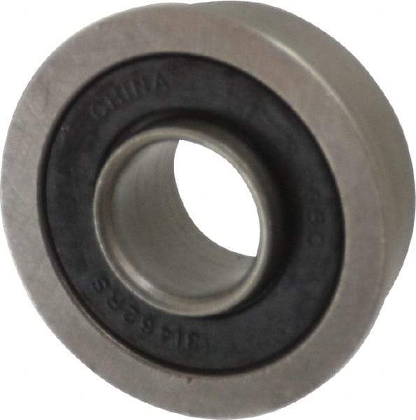 Value Collection - 3/8" Bore Diam, 7/8" OD, Double Seal Unground Retainer Type Radial Ball Bearing - With Flange, 1 Row, Round Bore, 450 Lb Dynamic Capacity - Americas Industrial Supply