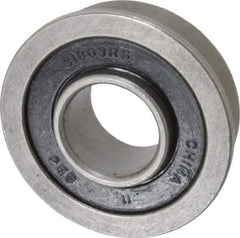 Value Collection - 1/2" Bore Diam, 1-1/8" OD, Double Seal Unground Retainer Type Radial Ball Bearing - With Flange, 1 Row, Round Bore, 691 Lb Dynamic Capacity - Americas Industrial Supply