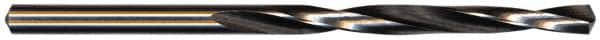Interstate - #14 130° High Speed Steel Jobber Drill - Bright Finish, Right Hand Cut, Spiral Flute, Straight Shank, 3-3/8" OAL, Standard Point - Americas Industrial Supply