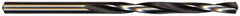 Interstate - #14 130° High Speed Steel Jobber Drill - Bright Finish, Right Hand Cut, Spiral Flute, Straight Shank, 3-3/8" OAL, Standard Point - Americas Industrial Supply