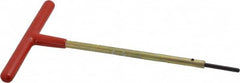 Made in USA - 1/8" Hex, T-Handle, Hex Key - 6" OAL, Chromalloy Steel, Inch System of Measurement - Americas Industrial Supply