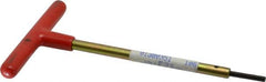 Made in USA - 9/64" Hex, T-Handle, Hex Key - 6" OAL, Chromalloy Steel, Inch System of Measurement - Americas Industrial Supply