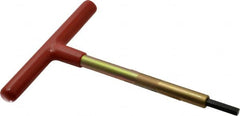 Made in USA - 1/4" Hex, T-Handle, Hex Key - 6" OAL, Chromalloy Steel, Inch System of Measurement - Americas Industrial Supply