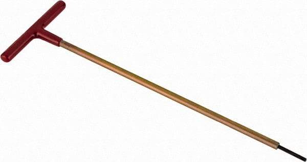 Made in USA - 9/64" Hex, T-Handle, Hex Key - 12" OAL, Chromalloy Steel, Inch System of Measurement - Americas Industrial Supply