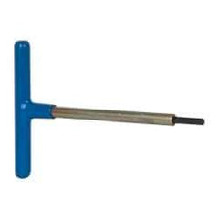 Made in USA - 5mm Hex, T-Handle, Hex Key - 6" OAL, Chromalloy Steel, Metric System of Measurement - Americas Industrial Supply
