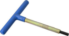 Made in USA - 8mm Hex, T-Handle, Hex Key - 6" OAL, Chromalloy Steel, Metric System of Measurement - Americas Industrial Supply