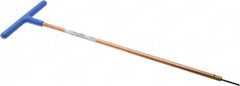 Made in USA - 2mm Hex, T-Handle, Hex Key - 12" OAL, Chromalloy Steel, Metric System of Measurement - Americas Industrial Supply