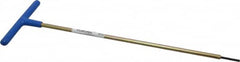 Made in USA - 3mm Hex, T-Handle, Hex Key - 12" OAL, Chromalloy Steel, Metric System of Measurement - Americas Industrial Supply