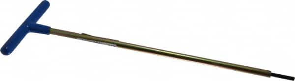 Made in USA - 4mm Hex, T-Handle, Hex Key - 12" OAL, Chromalloy Steel, Metric System of Measurement - Americas Industrial Supply