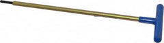 Made in USA - 5mm Hex, T-Handle, Hex Key - 12" OAL, Chromalloy Steel, Metric System of Measurement - Americas Industrial Supply