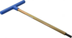 Made in USA - 8mm Hex, T-Handle, Hex Key - 12" OAL, Chromalloy Steel, Metric System of Measurement - Americas Industrial Supply