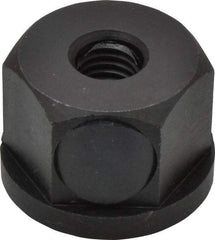 Morton Machine Works - 1/2-13, 1-5/8" Flange Diam, 1-1/8" High, 1-5/8" Across Flats, Button Thread Collar Nut - Grade Carbon Steel Steel, Black Oxide Finish, 1/4" Flange Height, TCMAI - Americas Industrial Supply