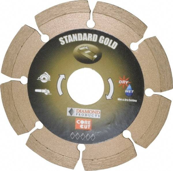 Core Cut - 4" Diam, 20mm Arbor Hole Diam, Wet & Dry Cut Saw Blade - Diamond-Tipped, Standard Round Arbor - Americas Industrial Supply