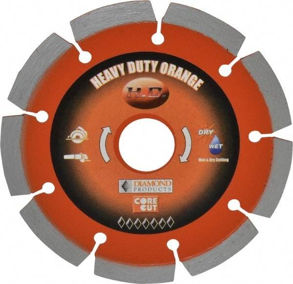 Core Cut - 4-1/2" Diam, 20mm Arbor Hole Diam, Wet & Dry Cut Saw Blade - Diamond-Tipped, Standard Round Arbor - Americas Industrial Supply