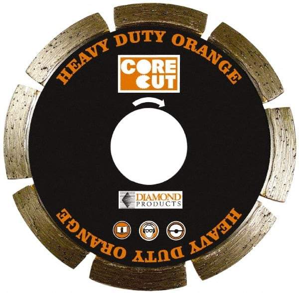 Core Cut - 14" Diam, 20mm Arbor Hole Diam, Wet & Dry Cut Saw Blade - Diamond-Tipped, Standard Round Arbor - Americas Industrial Supply