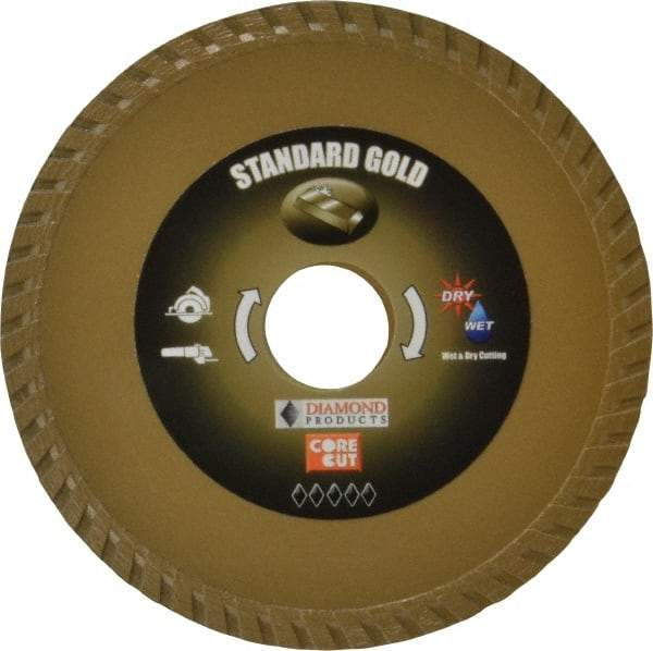 Core Cut - 4-1/2" Diam, 20mm Arbor Hole Diam, Wet & Dry Cut Saw Blade - Diamond-Tipped, Diamond Arbor - Americas Industrial Supply