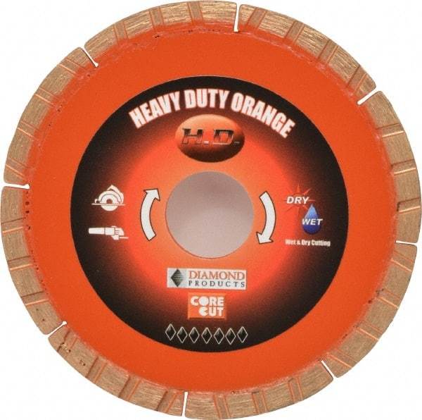 Core Cut - 4" Diam, 20mm Arbor Hole Diam, Wet & Dry Cut Saw Blade - Diamond-Tipped, Standard Round Arbor - Americas Industrial Supply