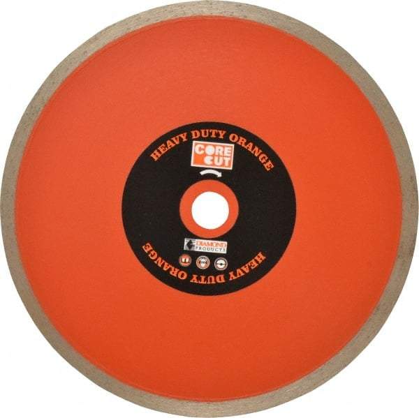 Core Cut - 7" Diam, 5/8" Arbor Hole Diam, Wet & Dry Cut Saw Blade - Diamond-Tipped, Standard Round Arbor - Americas Industrial Supply