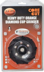 Core Cut - 4" Diam, 3/16" Overall Thickness, Spiral Cup Tool & Cutter Grinding Wheel - Diamond, 15,000 RPM - Americas Industrial Supply