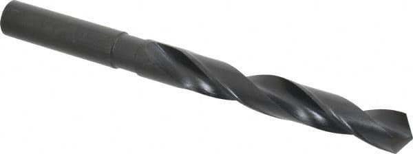Interstate - 7/8", 118° Point, Spiral Flute, High Speed Steel Taper Length Drill Bit - Oxide Finish, 6-1/8" Flute Length, 10" OAL - Americas Industrial Supply
