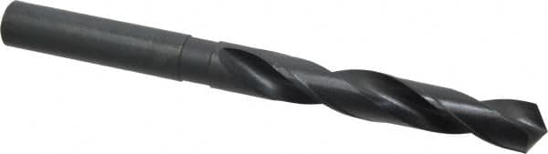 Interstate - 1", 118° Point, Spiral Flute, High Speed Steel Taper Length Drill Bit - Oxide Finish, 6-1/4" Flute Length, 11" OAL - Americas Industrial Supply