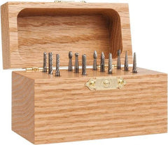 SGS Pro - 12 Piece, 1/8" Shank Burr Set - Tungsten Carbide - Americas Industrial Supply