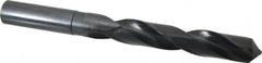 Interstate - 1-1/4", 118° Point, Spiral Flute, High Speed Steel Taper Length Drill Bit - Oxide Finish, 7-7/8" Flute Length, 12-1/2" OAL - Americas Industrial Supply
