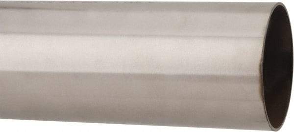 Made in USA - 6' Long, 3" OD, 304 Stainless Steel Welded Tube - 0.065" Wall Thickness - Americas Industrial Supply