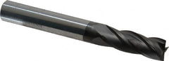 Niagara Cutter - 1/2", 1-3/8" LOC, 1/2" Shank Diam, 4" OAL, 4 Flute, Solid Carbide Square End Mill - Single End, Diamond Finish, Spiral Flute, 30° Helix, Right Hand Cut, Right Hand Flute, Series DIAL430 - Americas Industrial Supply
