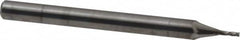 OSG - 1/32", 5/64" LOC, 1/8" Shank Diam, 1-1/2" OAL, 4 Flute, Solid Carbide Square End Mill - Single End, Uncoated, Spiral Flute, 30° Helix, Centercutting, Right Hand Cut, Right Hand Flute, Series 414 - Americas Industrial Supply
