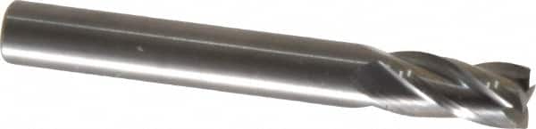 OSG - 1/4", 1/2" LOC, 1/4" Shank Diam, 2" OAL, 4 Flute, Solid Carbide Square End Mill - Single End, Uncoated, Spiral Flute, 30° Helix, Centercutting, Right Hand Cut, Right Hand Flute, Series 414 - Americas Industrial Supply