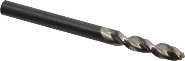 Walter-Titex - #10 130° Parabolic Flute Vanadium High Speed Steel Screw Machine Drill Bit - Bright Finish, Right Hand Cut, 1-1/32" Flute Length, 2-7/16" OAL, Split Point, Straight Shank - Americas Industrial Supply