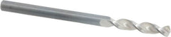 Walter-Titex - #28 130° Parabolic Flute Vanadium High Speed Steel Screw Machine Drill Bit - Bright Finish, Right Hand Cut, 25/32" Flute Length, 2-1/16" OAL, Split Point, Straight Shank - Americas Industrial Supply