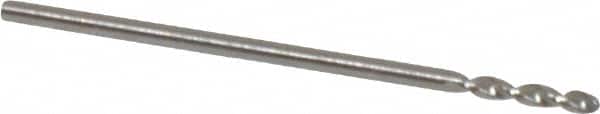 Walter-Titex - #59 130° Parabolic Flute Vanadium High Speed Steel Screw Machine Drill Bit - Bright Finish, Right Hand Cut, 0.236" Flute Length, 1-1/32" OAL, Split Point, Straight Shank - Americas Industrial Supply