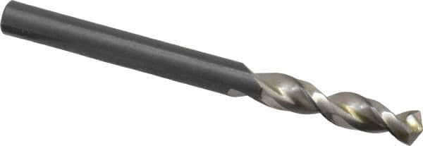 Walter-Titex - 0.2008" 130° Parabolic Flute Vanadium High Speed Steel Screw Machine Drill Bit - Bright Finish, Right Hand Cut, 1-1/32" Flute Length, 2-7/16" OAL, Split Point, Straight Shank - Americas Industrial Supply
