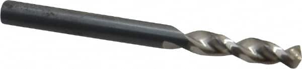 Walter-Titex - 0.2047" 130° Parabolic Flute Vanadium High Speed Steel Screw Machine Drill Bit - Bright Finish, Right Hand Cut, 1-1/32" Flute Length, 2-7/16" OAL, Split Point, Straight Shank - Americas Industrial Supply