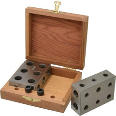 SPI - 0.0001 Squareness Per Inch, Hardened Steel, 1-2-3 Block Setup Block - 0.0002 Inch Overall Tolerance, 5/16 - 18 Inch Tapped Hole Size, 55-60 Rc Hardness, Sold As Matched Pair - Americas Industrial Supply