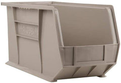 Akro-Mils - 60 Lb. Load Capacity, 18" Deep, Gray Polymer Hopper Stacking Bin - 9" High x 8-1/4" Wide x 18" Long - Americas Industrial Supply