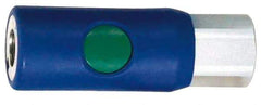 Prevost - 1/4 Female NPT European High Flow Pneumatic Hose Coupler - Composite, 7.2mm Body Diam - Americas Industrial Supply