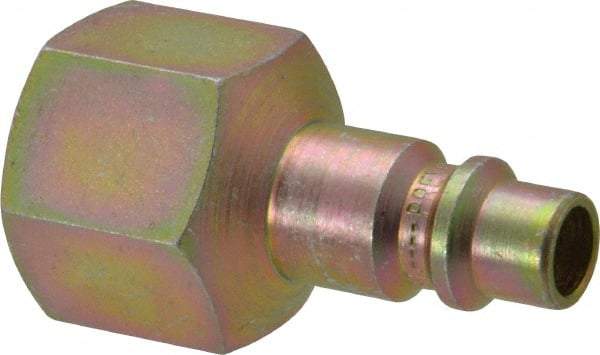 Prevost - 1/2 Female NPT Industrial Pneumatic Hose Connector - Zinc-Plated Nitrited Steel, 3/8" Body Diam - Americas Industrial Supply