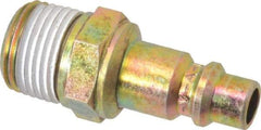 Prevost - 1/2 Male NPT Industrial Pneumatic Hose Connector - Zinc-Plated Nitrited Steel, 3/8" Body Diam - Americas Industrial Supply