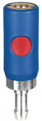 Prevost - Hose Barb Tru-Flate Automotive Pneumatic Hose Coupler - Composite, 1/4" Body Diam, 3/8" Hose ID - Americas Industrial Supply