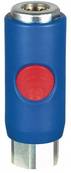 Prevost - 1/4 Female NPT Tru-Flate Automotive Pneumatic Hose Coupler - Composite, 3/8" Body Diam - Americas Industrial Supply