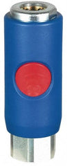 Prevost - 3/8 Female NPT Tru-Flate Automotive Pneumatic Hose Coupler - Composite, 3/8" Body Diam - Americas Industrial Supply