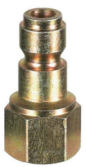 Prevost - 3/8 Female NPT Tru-Flate Automotive Pneumatic Hose Connector - Zinc-Plated Nitrited Steel, 3/8" Body Diam - Americas Industrial Supply