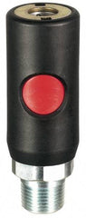Prevost - 3/8 Male NPT Tru-Flate Automotive Pneumatic Hose Safety Coupler - Composite, 1/4" Body Diam - Americas Industrial Supply