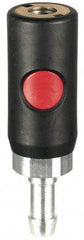 Prevost - Hose Barb Tru-Flate Automotive Pneumatic Hose Safety Coupler - Composite, 1/4" Body Diam, 3/8" Hose ID - Americas Industrial Supply