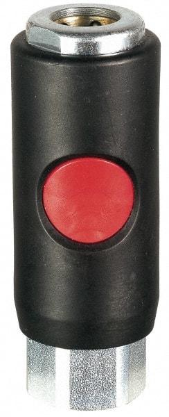 Prevost - 1/4 Female NPT Tru-Flate Automotive Pneumatic Hose Safety Coupler - Composite, 3/8" Body Diam - Americas Industrial Supply