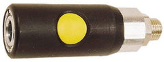 Prevost - 3/8 Male NPT ARO Pneumatic Hose Safety Coupler - Composite, 1/4" Body Diam - Americas Industrial Supply